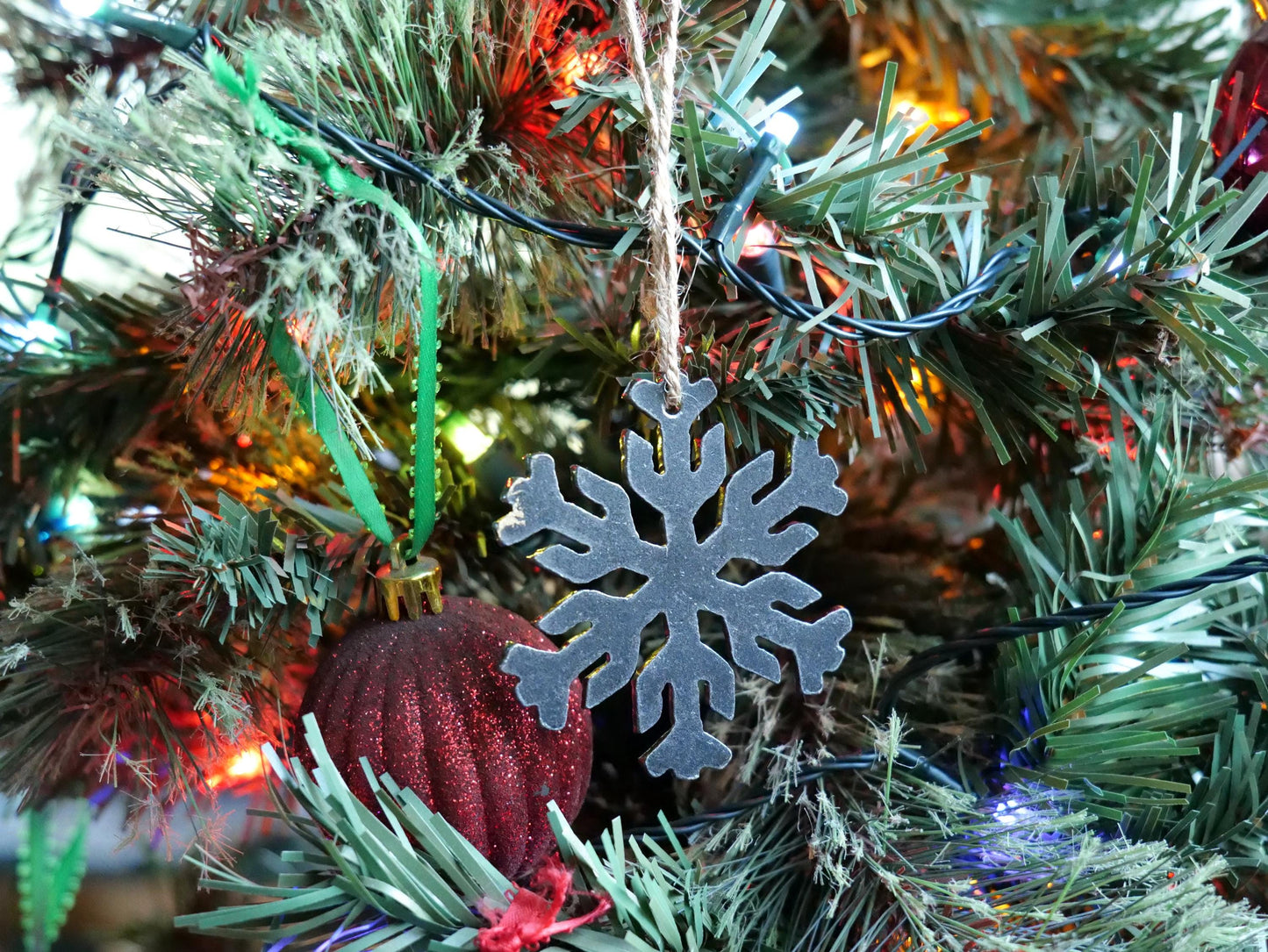 Metal Snowflake Ornament Style #8 * Christmas Decor * Winter Gifts * Christmas Ornament * Snow Gifts * Wintery Ornament Gift
