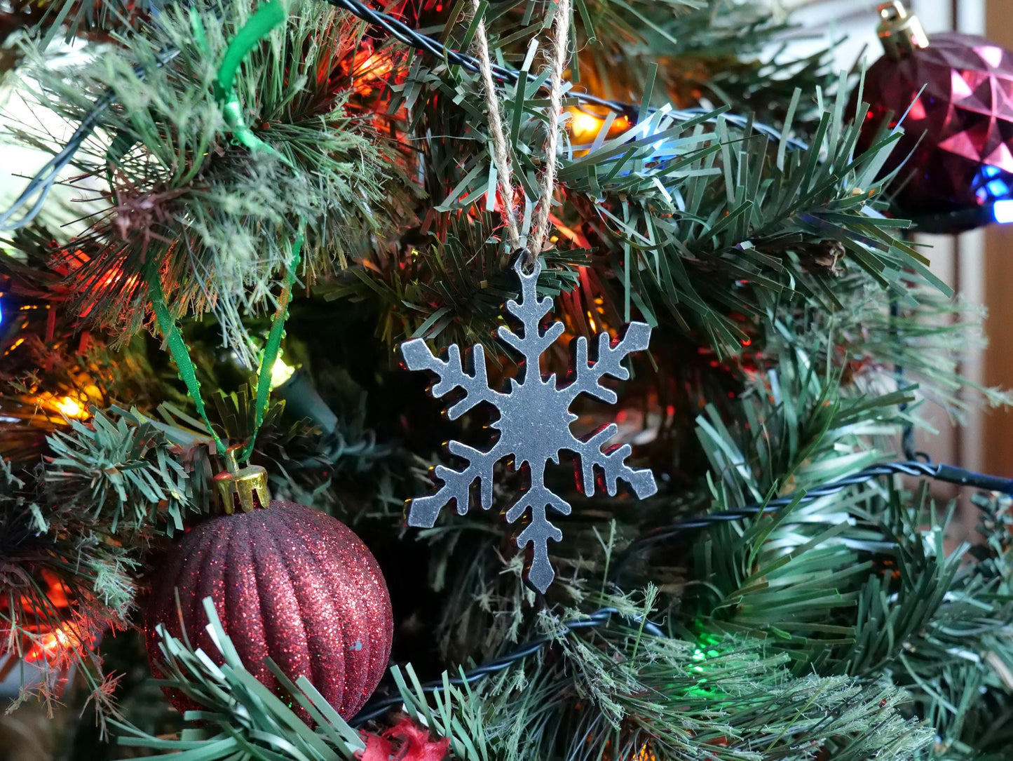 Metal Snowflake Ornament Style #10 * Christmas Decor * Winter Gifts * Christmas Ornament * Snow Gifts * Wintery Ornament Gift
