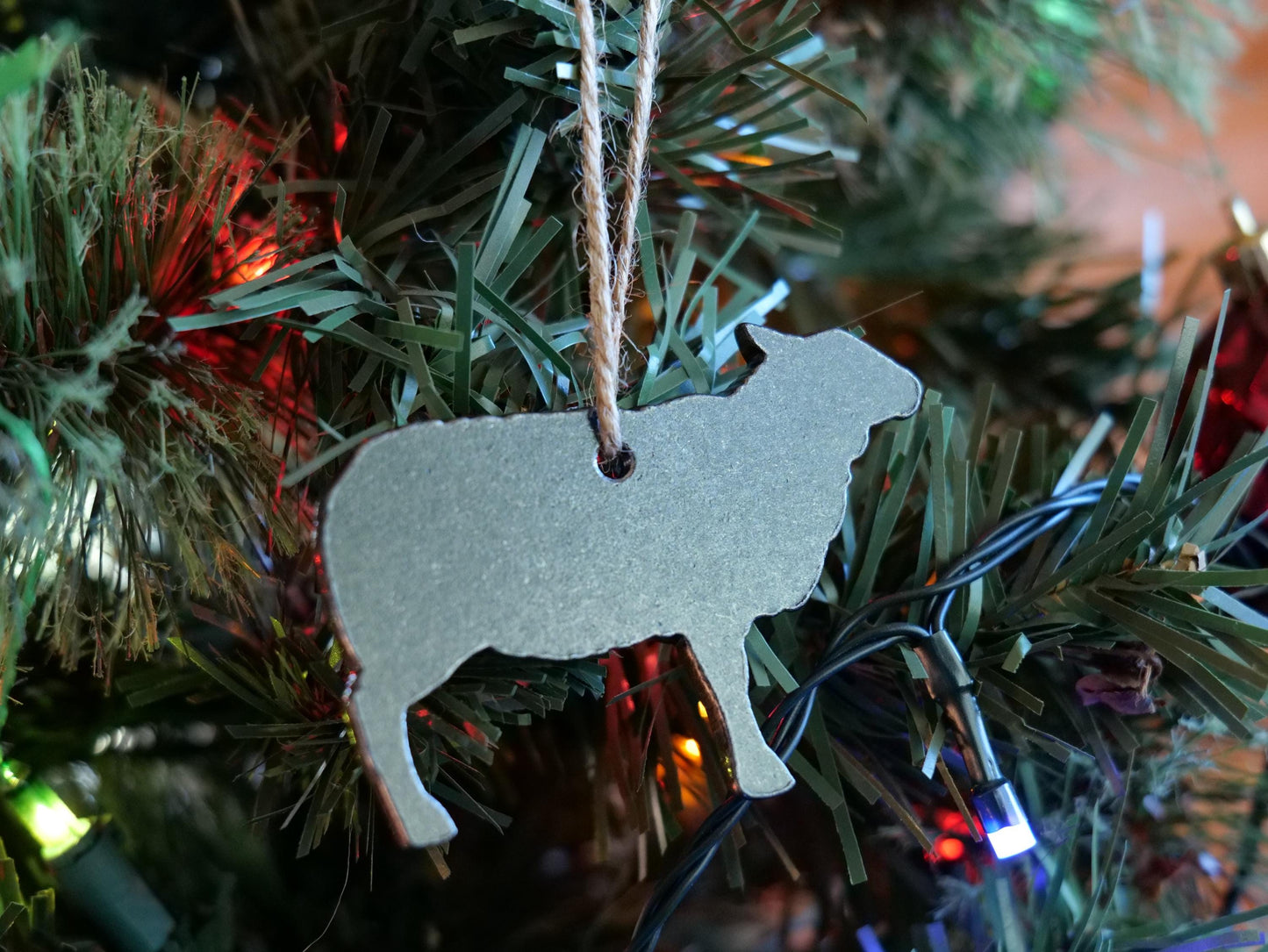 Metal Sheep Ornament * Christmas Decor * Winter Gifts * Ewe Ornament * Farm Lover Gifts * Ornament Gift for Homestead *Barnyard Ram