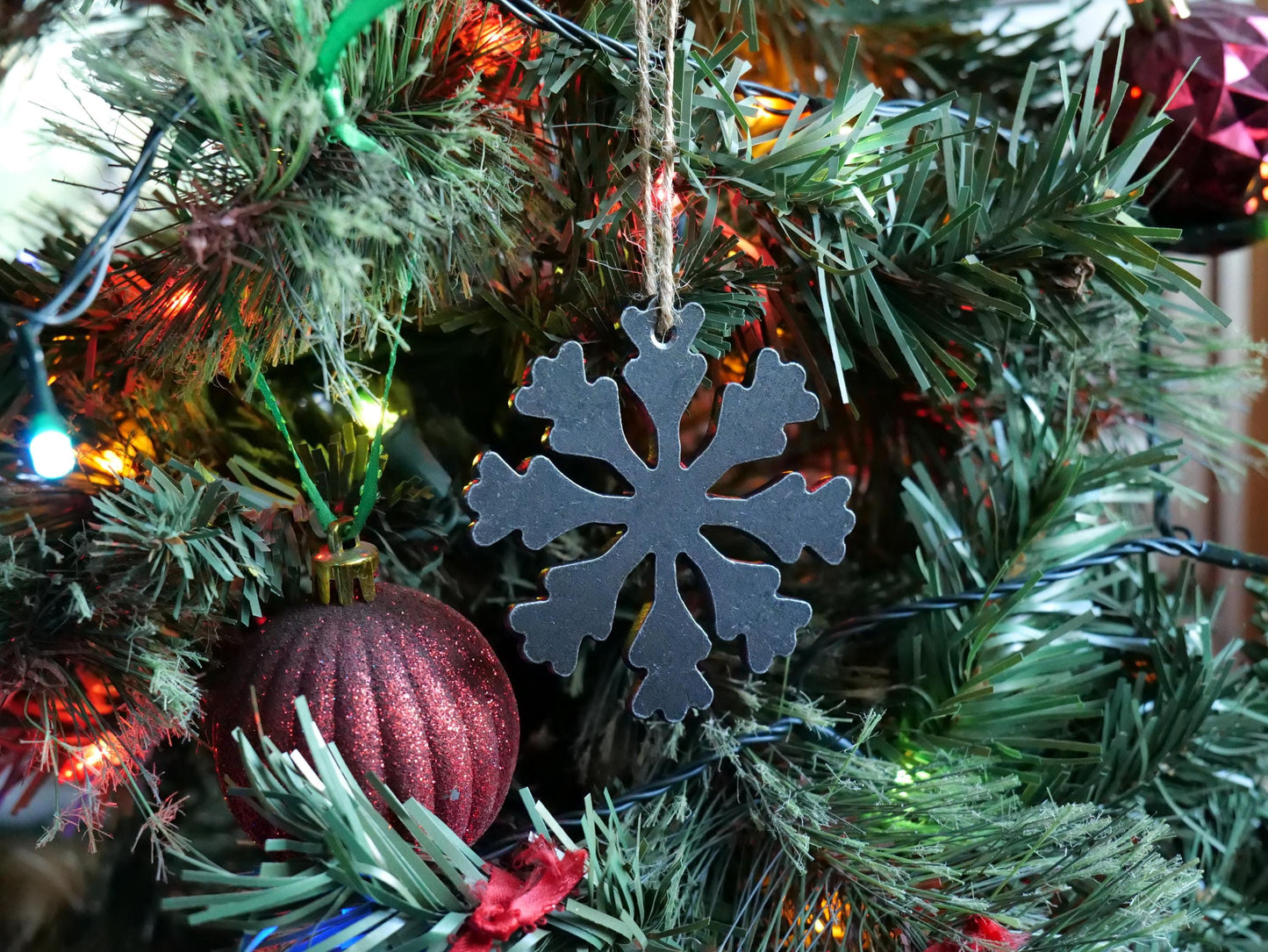 Metal Snowflake Ornament Style #5 * Christmas Decor * Winter Gifts * Christmas Ornament * Snow Gifts * Wintery Ornament Gift