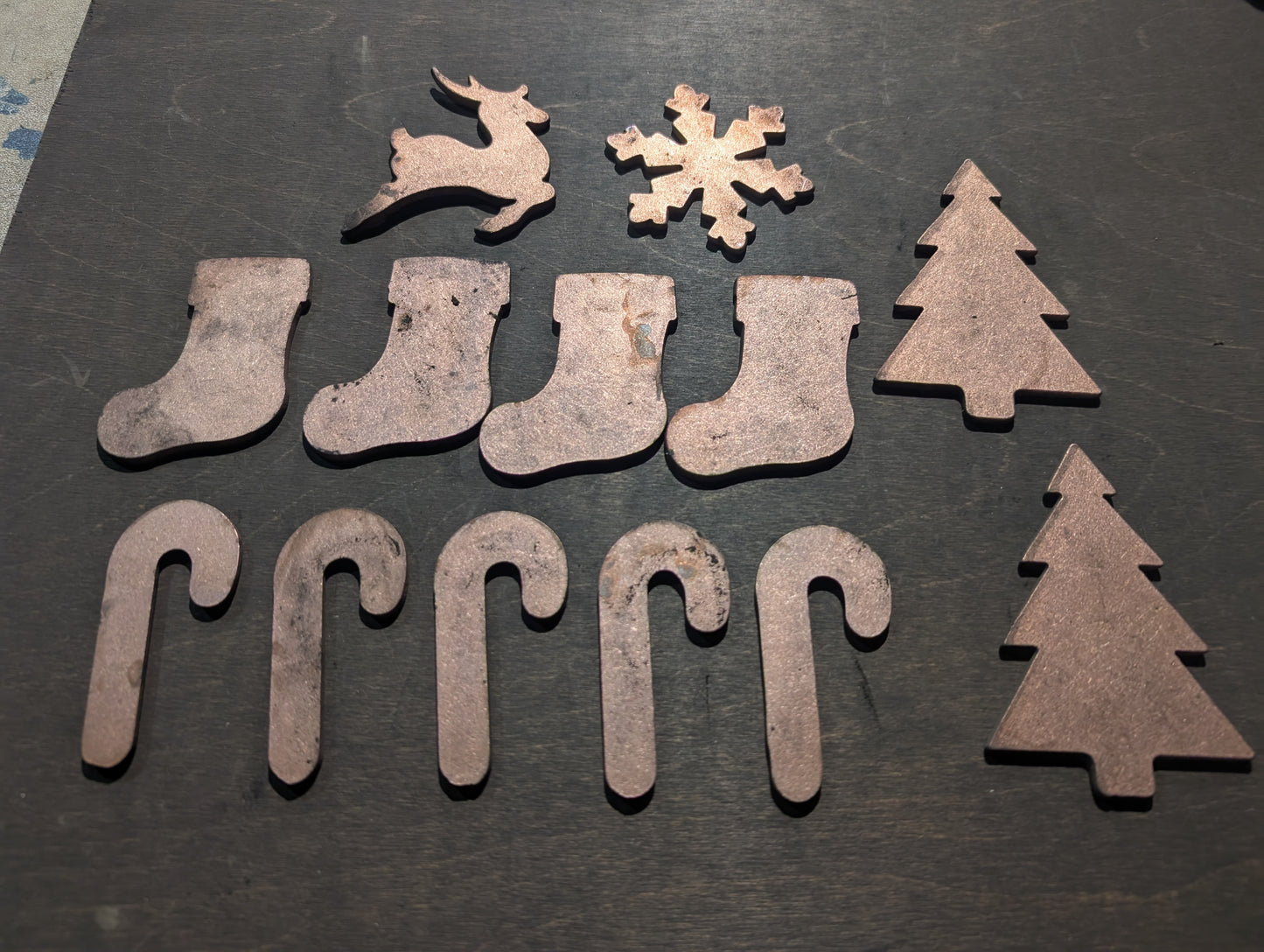 Lot #20: Qty of 13 Ornaments in 10 gauge copper