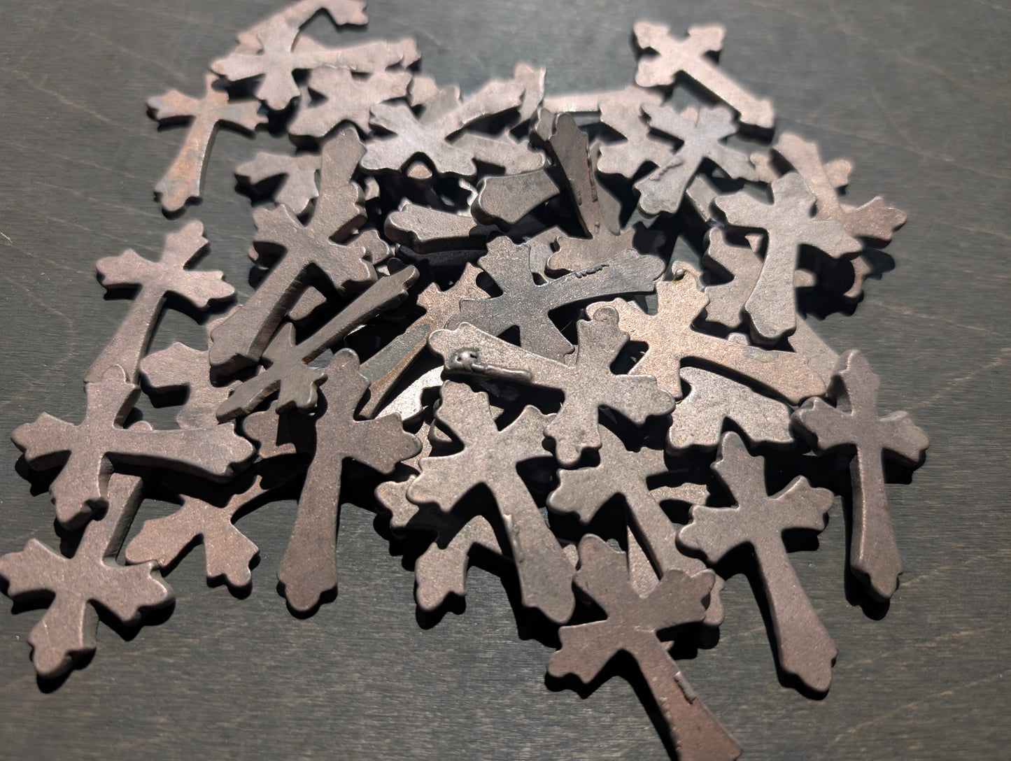 Lot #22: Qty of 50 Cross pendants in copper
