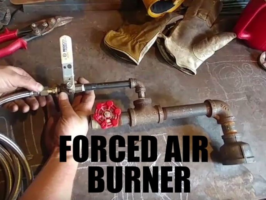 How to make a forced air propane burner EASY! 