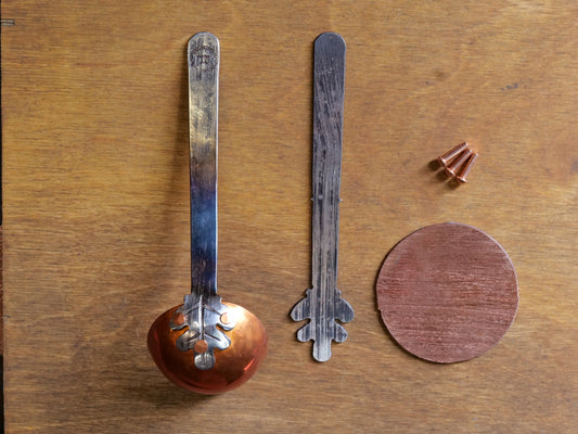 DIY Copper Coffee Scoop Kit with Oak End