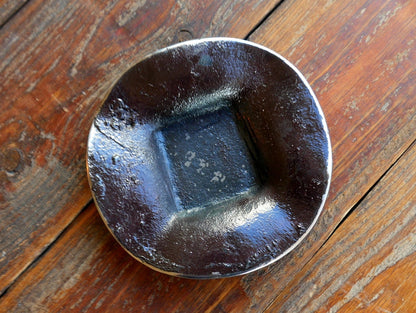 Jewelry Dish * Small Decorative Metal Steel Bowl * Hand Forged Blacksmith Made * Tealight Holder * Hammered Dish * Ring Jewelry Holder Metal
