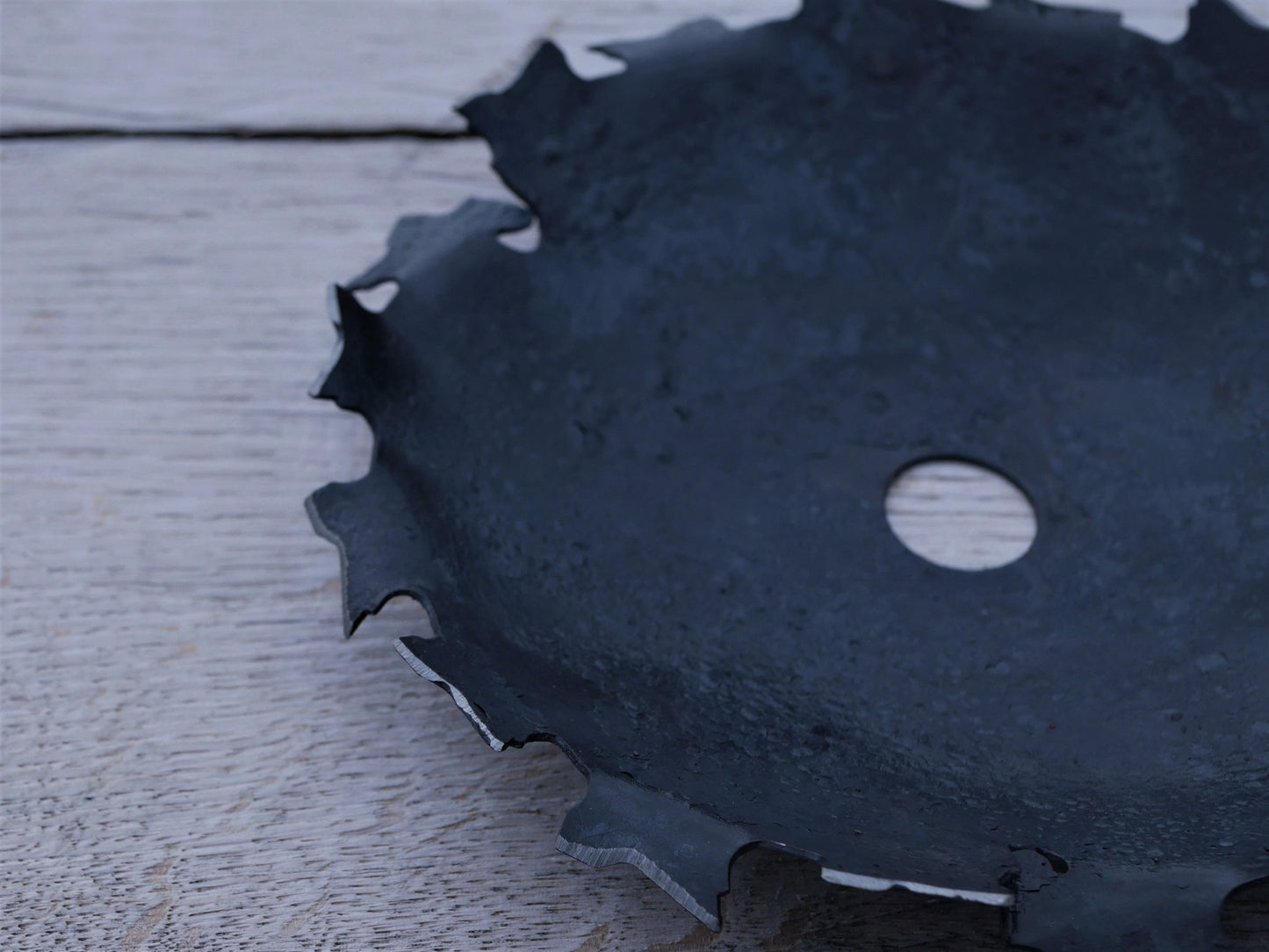 Metal Saw Blade Bowl * 6" Steel Bowl * Steampunk Industrial Decor *Dish Hand Forged Blacksmith Made *Hammered Gifts for Him * Gifts for Men