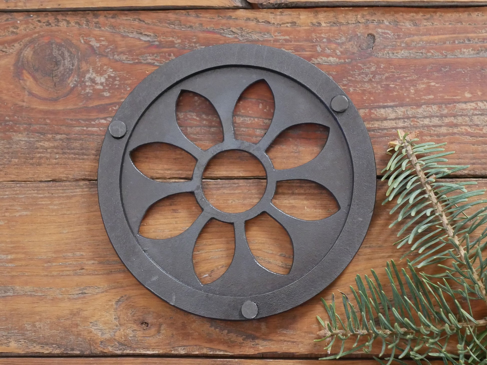 plant pot trivets Flower Trivet Set of 3 * Metal Trivets for Hot Dishes * Black Trivets – Christ Centered Ironworks