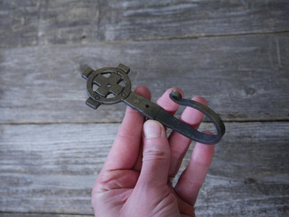 Decorative Metal Cross Wall Hooks * Hand Forged Blacksmith Made Hooks for Jewelry, Coats, Towels, Keys * Christian Gifts * Jacket Coat Hook