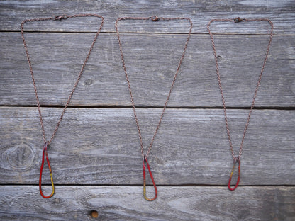 Fire Droplet Necklace * Copper Pendant* Earth Jewelry * Abstract Jewelry * Nature Gifts for Women * One of a Kind Pendant