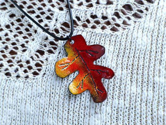 Copper Leaf Necklace * Fall Gifts for Her * Leaf Necklace Long * Autumn Jewelry *  Leaf Pendant * Leaf Jewelry * Handmade Leaf Necklace