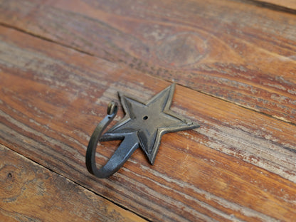 Handmade Star Hook * House Warming Gift * Primitive Home Decor *Decorative Metal Wall Hooks Hand Forged Blacksmith Made Coats, Towels, Keys
