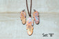 Feather Necklace & Feather Earrings * Flame Painted Copper Jewelry Set * Copper Boho Jewelry * 7 Year Anniversary * Hypoallergenic Earrings