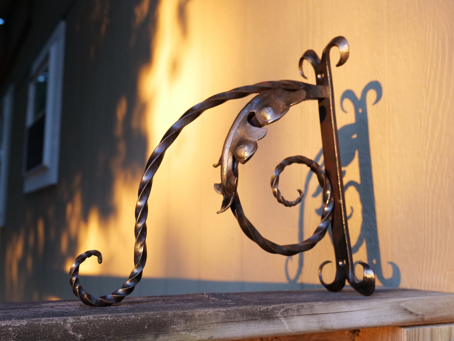Forged Plant Hanger * Outdoor Plant Holder * Wall Plant Hanger * Forged Flower Pot Hook * Flower Pot Hanger * Outdoor Flower Holder