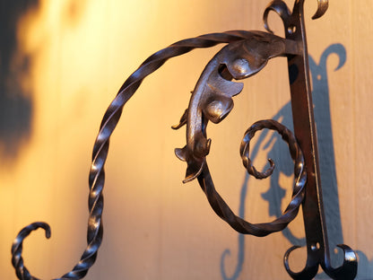 Forged Plant Hanger * Outdoor Plant Holder * Wall Plant Hanger * Forged Flower Pot Hook * Flower Pot Hanger * Outdoor Flower Holder