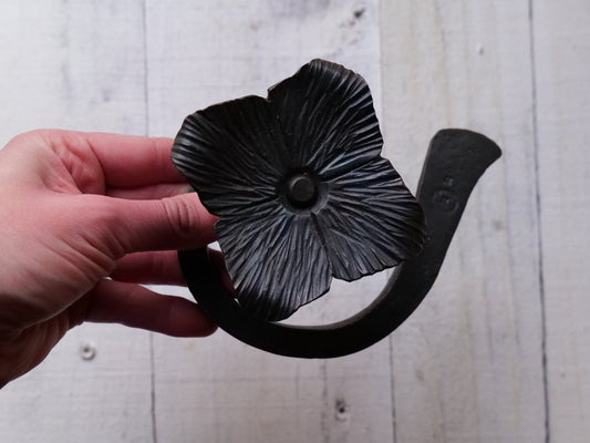 Forged Flower Candle Holder * Metal Candle Pedestal Holder * Floral Decor * Gift for Her * Gift for Mom * Hand Forged Mothers Day Gift