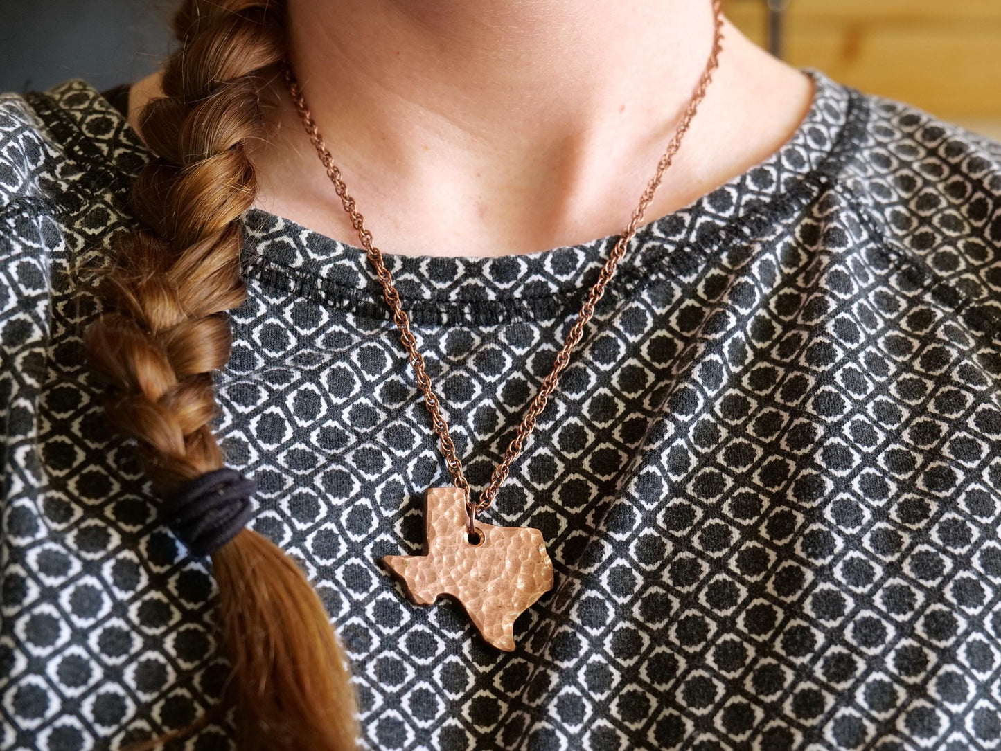 Hand Forged Texas Necklace Copper * Texas Jewelry * Texas Gifts * Texas Necklace * Lone Star State Gifts * TX Gift