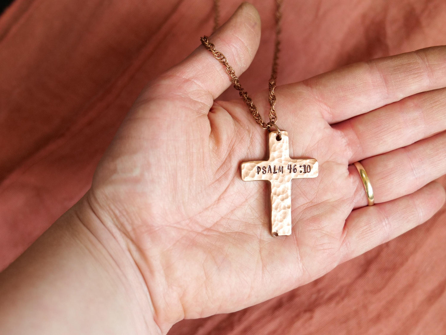 Psalm 46:10 Necklace * Jesus Necklace * Bible Verse Gifts * Christian Cross Jewelry for Men for Women * Be Still and Know I am God
