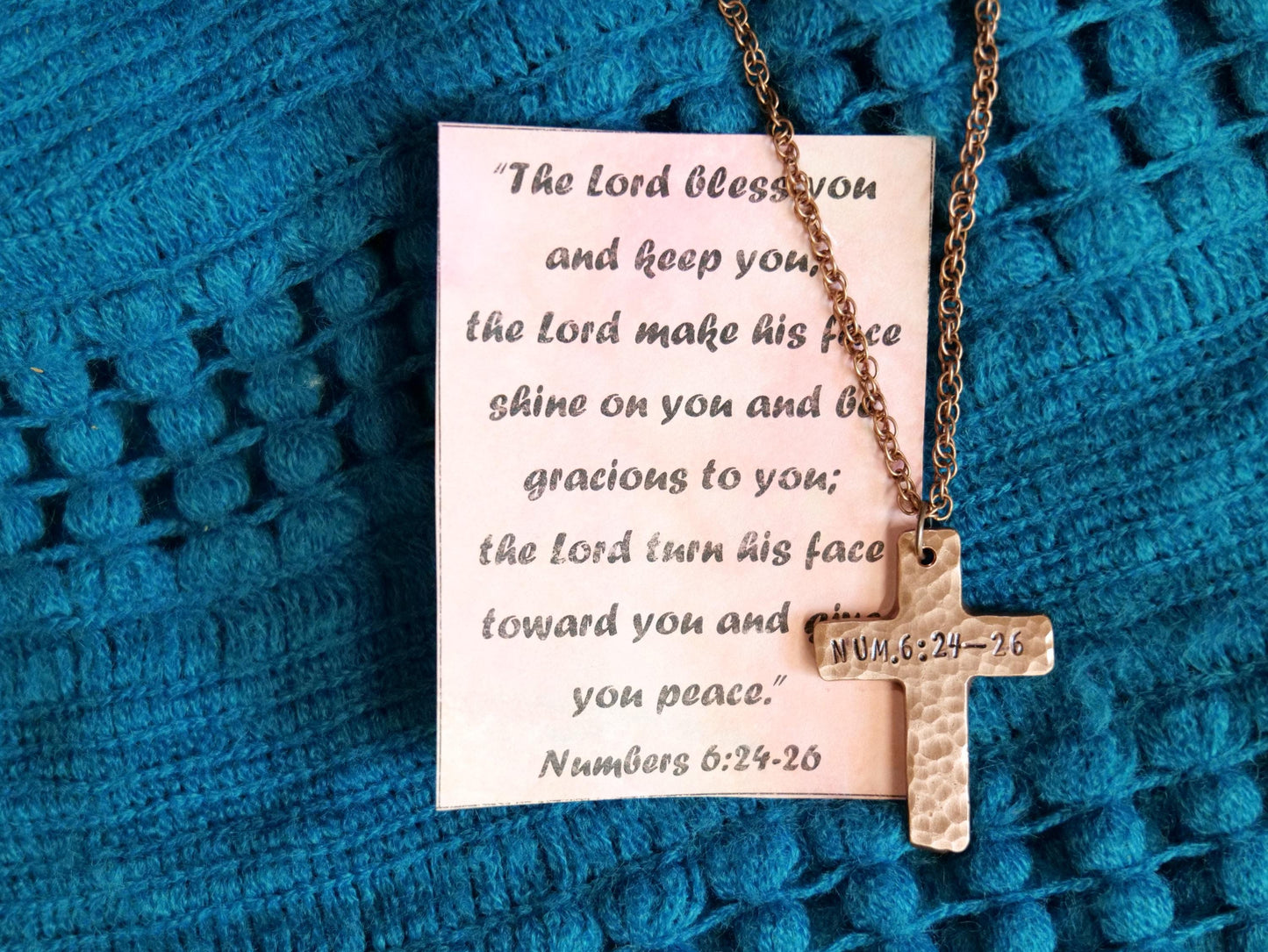 Numbers 6:24-26 Necklace * Jesus Necklace * Bible Verse Gifts * Christian Cross Jewelry for Men for Women * The Lord Bless You and Keep You