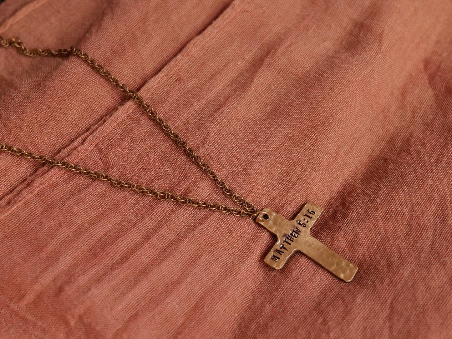 Matthew 5:16 Necklace * Jesus Necklace * Bible Verse Gifts * Christian Cross Jewelry for Men for Women * Let Your Light Shine
