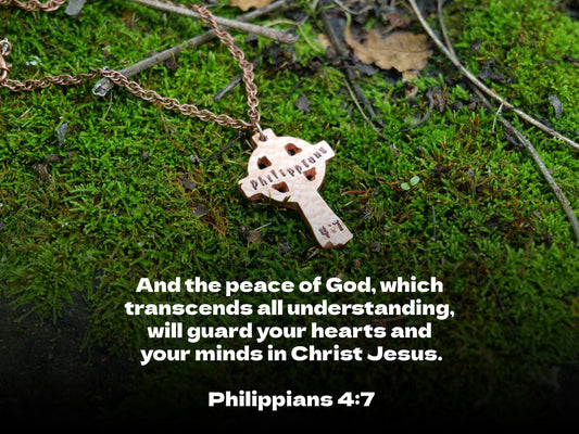 Philippians 4:7 Necklace * Peace of God Necklace * Bible Verse Gifts * Christian Cross Jewelry for Men for Women * Philippians 4 7 Pendant