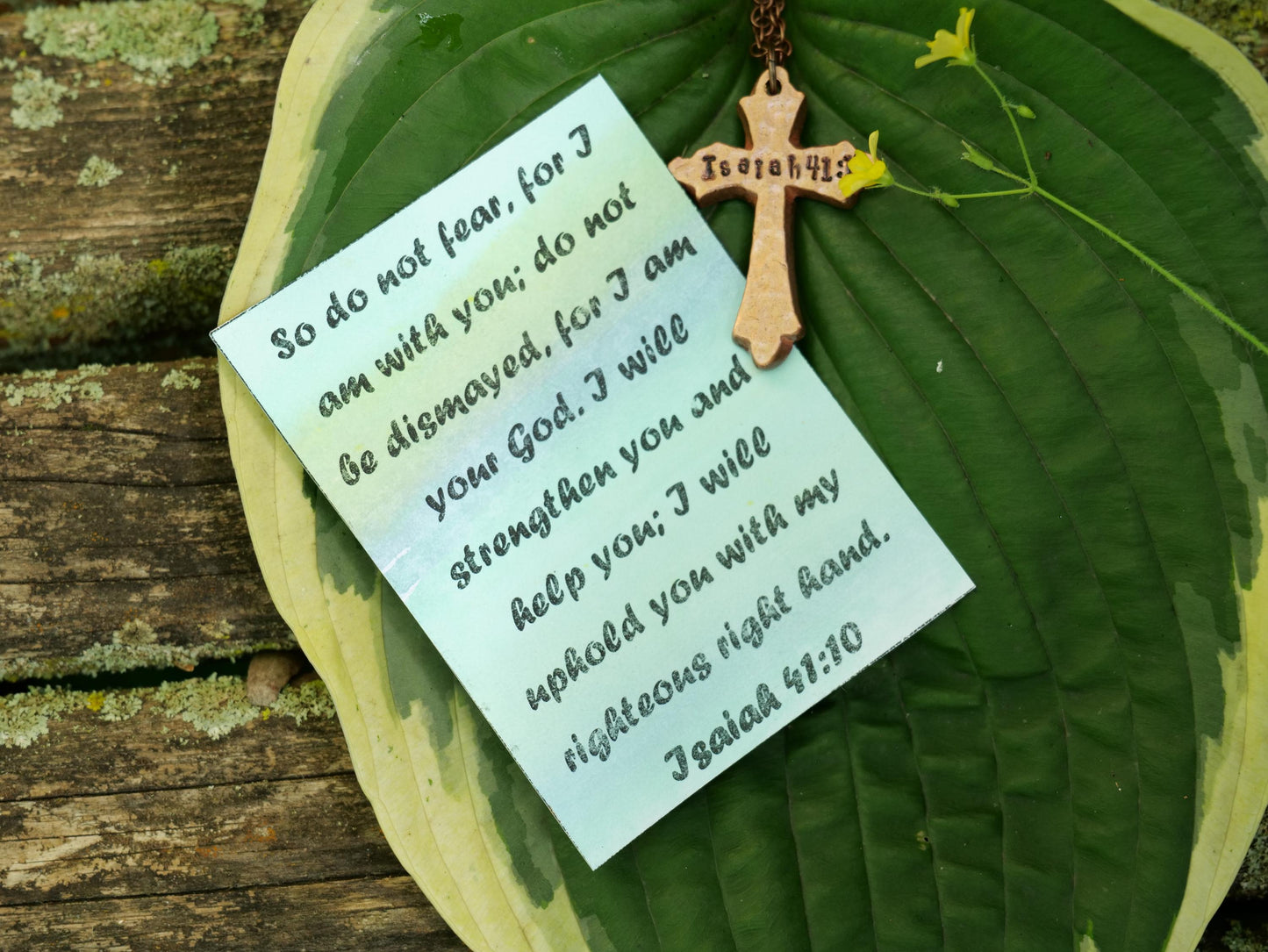 Isaiah 41:10 Necklace * Do Not Fear Necklace * Bible Verse Gifts * Christian Cross Jewelry for Men for Women * I am with You Pendant