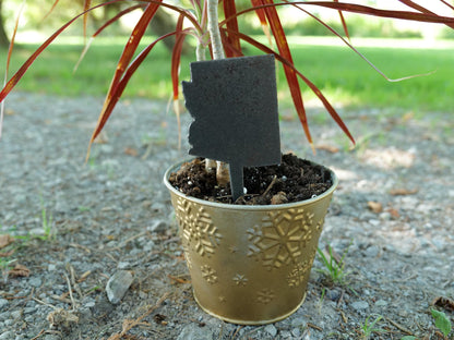 Apple Garden Stake * Metal Planter Decoration * House Plant Decorations* Outdoor Stake Decorations * Fairy Garden Accessories * Farm