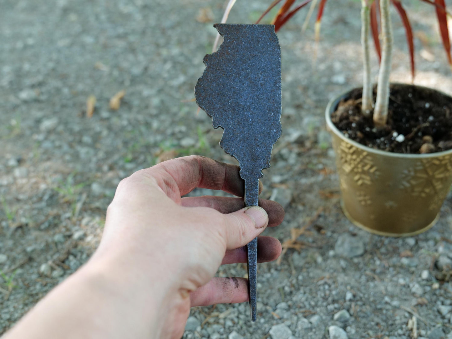 Apple Garden Stake * Metal Planter Decoration * House Plant Decorations* Outdoor Stake Decorations * Fairy Garden Accessories * Farm