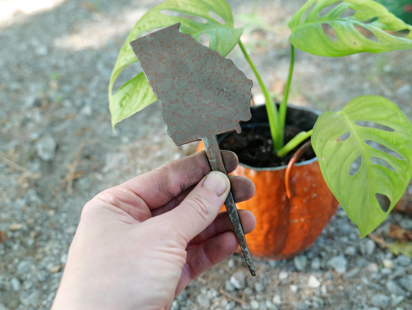 Apple Garden Stake * Metal Planter Decoration * House Plant Decorations* Outdoor Stake Decorations * Fairy Garden Accessories * Farm