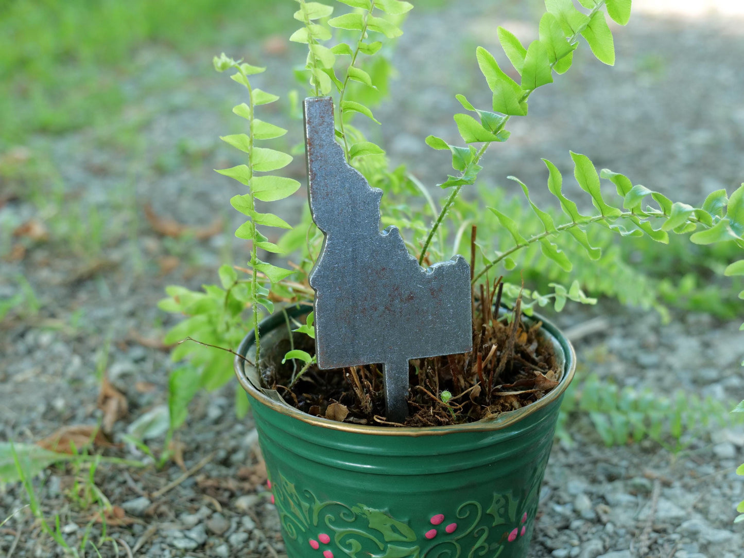 Apple Garden Stake * Metal Planter Decoration * House Plant Decorations* Outdoor Stake Decorations * Fairy Garden Accessories * Farm