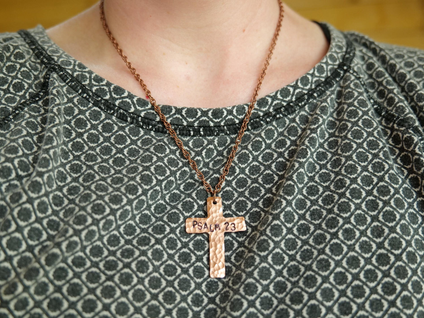Psalm 23 Necklace * Bible Verse Gifts * Christian Cross Jewelry for Men for Women * Psalm 23 Jewelry * The Lord is my Shepherd Pendant