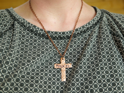 Psalm 23 Necklace * Bible Verse Gifts * Christian Cross Jewelry for Men for Women * Psalm 23 Jewelry * The Lord is my Shepherd Pendant