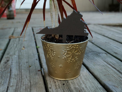 Apple Garden Stake * Metal Planter Decoration * House Plant Decorations* Outdoor Stake Decorations * Fairy Garden Accessories * Farm