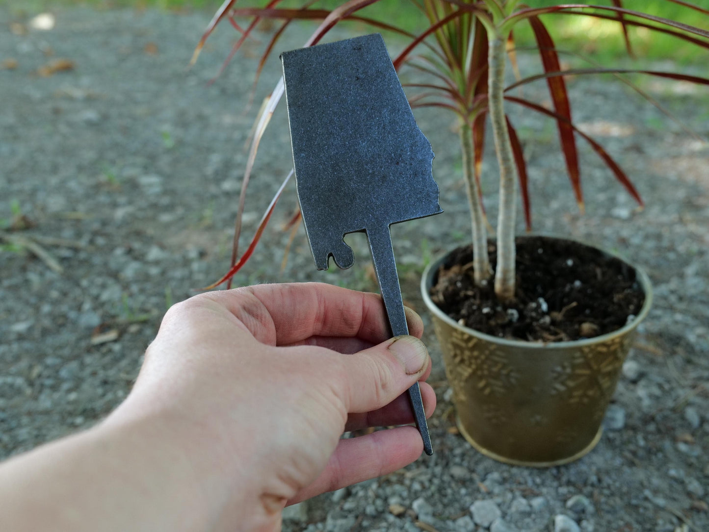 Apple Garden Stake * Metal Planter Decoration * House Plant Decorations* Outdoor Stake Decorations * Fairy Garden Accessories * Farm