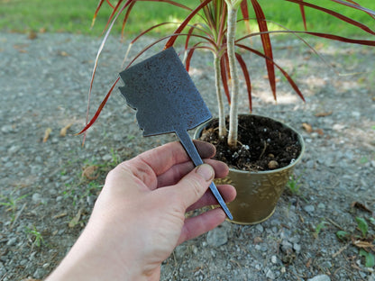 Apple Garden Stake * Metal Planter Decoration * House Plant Decorations* Outdoor Stake Decorations * Fairy Garden Accessories * Farm