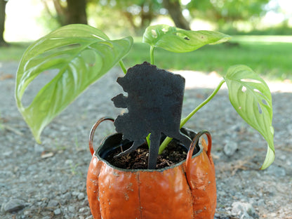 Apple Garden Stake * Metal Planter Decoration * House Plant Decorations* Outdoor Stake Decorations * Fairy Garden Accessories * Farm