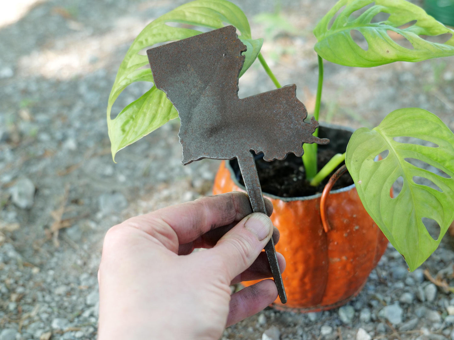 Apple Garden Stake * Metal Planter Decoration * House Plant Decorations* Outdoor Stake Decorations * Fairy Garden Accessories * Farm