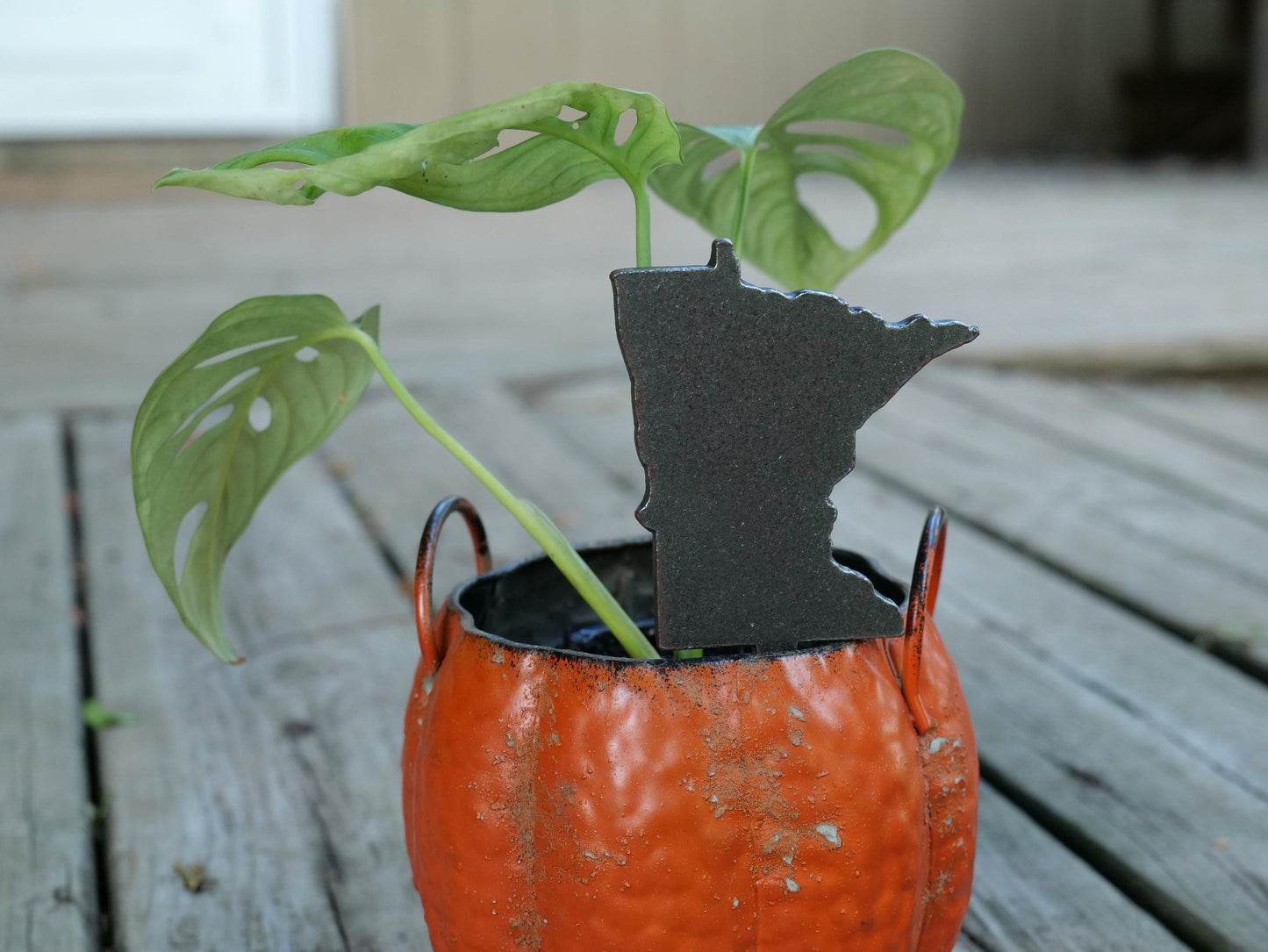 Apple Garden Stake * Metal Planter Decoration * House Plant Decorations* Outdoor Stake Decorations * Fairy Garden Accessories * Farm