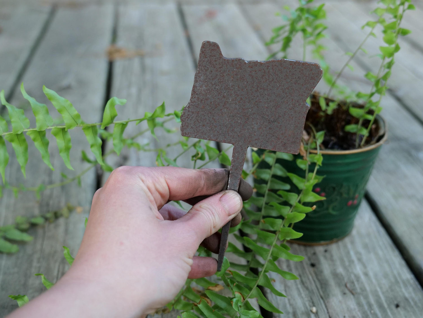 Apple Garden Stake * Metal Planter Decoration * House Plant Decorations* Outdoor Stake Decorations * Fairy Garden Accessories * Farm