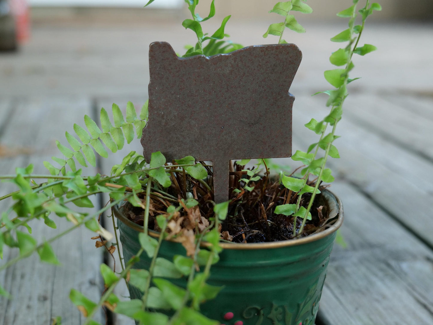 Apple Garden Stake * Metal Planter Decoration * House Plant Decorations* Outdoor Stake Decorations * Fairy Garden Accessories * Farm