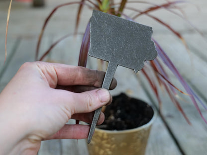 Apple Garden Stake * Metal Planter Decoration * House Plant Decorations* Outdoor Stake Decorations * Fairy Garden Accessories * Farm