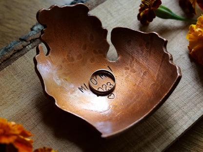 Personalized Hand Forged Copper Michigan Trinket Dish * Michigan Decor * Michigan Gifts * Michigan Bowl *  7 Year Anniversary Gift