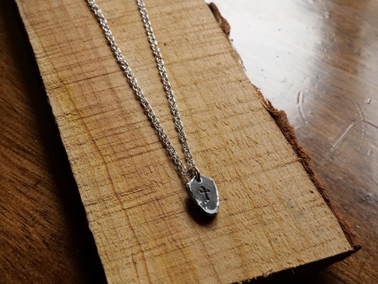 Tiny Shield of Faith Pendant* Hammered Shield Pendant * Christian Gift for Men or Women * Forged Armor of God Necklace * Gift for Him or Her