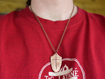 Shield of Faith Pendant* Hammered Shield Pendant * Christian Gift for Men or Women * Forged Armor of God Necklace * Gift for Him or Her