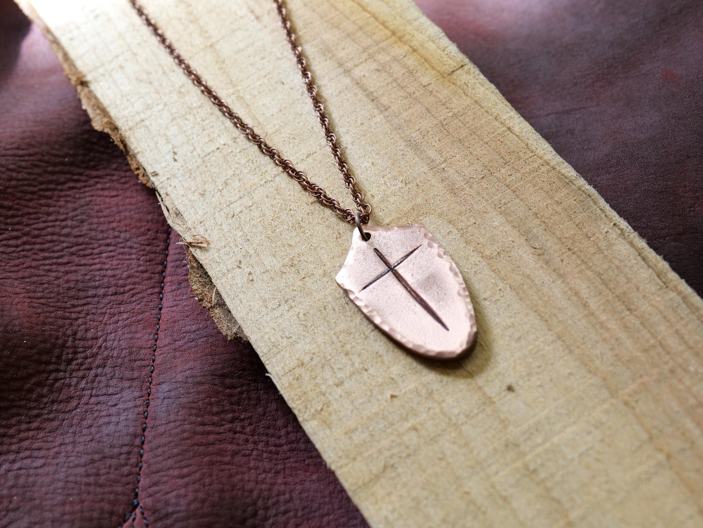 Shield of Faith Pendant* Hammered Shield Pendant * Christian Gift for Men or Women * Forged Armor of God Necklace * Gift for Him or Her