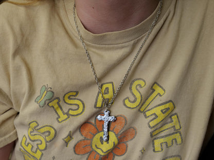 Hand Forged Steel Arrow Cross * Hammered Cross Pendant * Christian Gift for Men or Women * Forged Cross Necklace * Handmade Steel Necklace