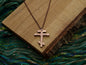 Forged Tri Bar Copper Cross Necklace * Hammered Orthodox Cross Pendant * Christian Gift for Men or Women * Forged Three Bar Cross Necklace