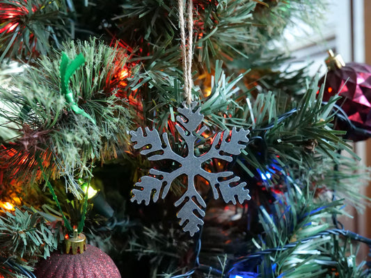 Metal Snowflake Ornament * Christmas Decor * Winter Gifts * Handmade Christmas Ornament * Snow Gifts * Wintery Ornament Gift