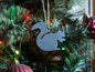 Metal Squirrel Ornament * Christmas Decor * Winter Gifts * Wildlife Ornament * Snow Gifts * Wintery Ornament Gift * Woodland Animals