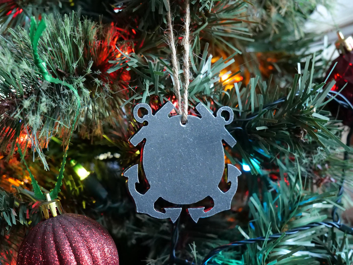 Metal Anchor Ornament * Christmas Decor * Winter Gifts * Wildlife Ornament * Snow Gifts * Wintery Ornament Gift * Military