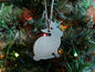 Metal Rabbit Ornament * Christmas Decor * Winter Gifts * Farm Ornament * Rabbit Lover Gifts * Ornament Gift for Homestead * Barnyard Pet